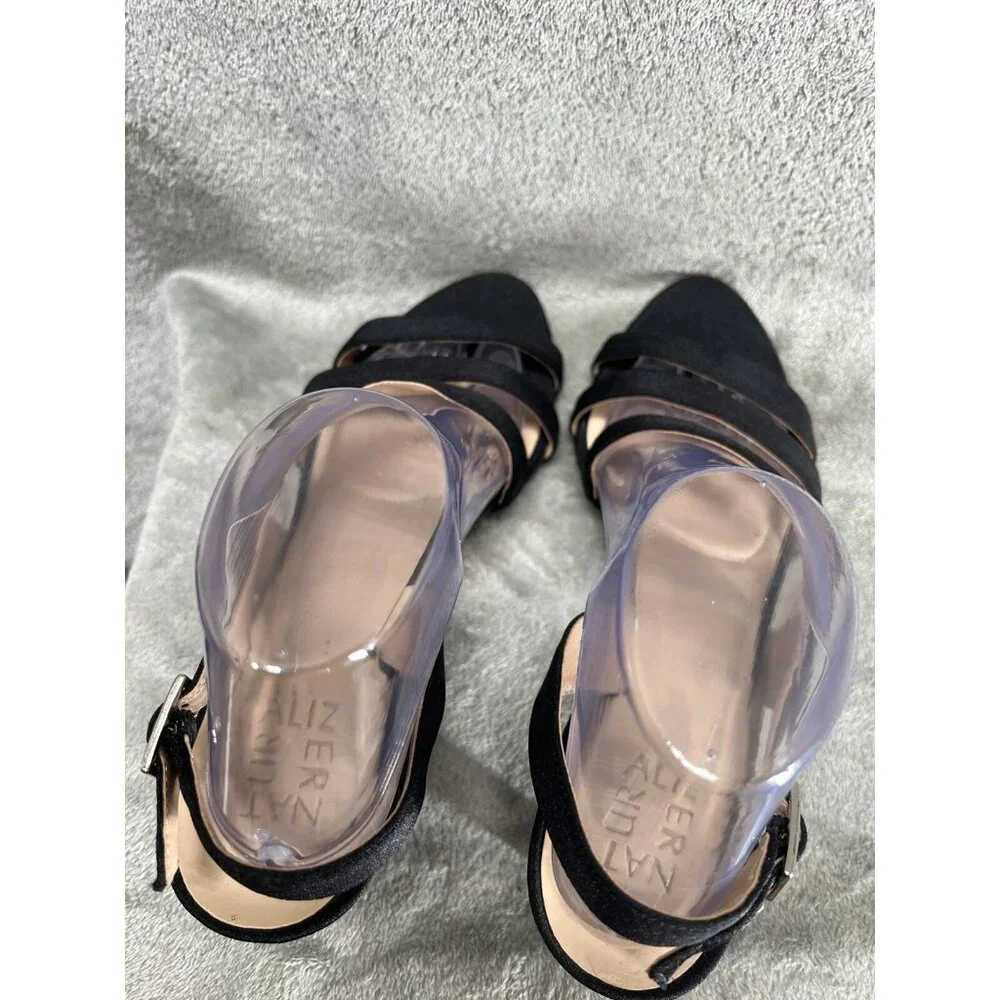 Naturalizer Taimi Strappy Mid Heel Slingback Dress Sandals Black 10 M D120 - Picture 7 of 8